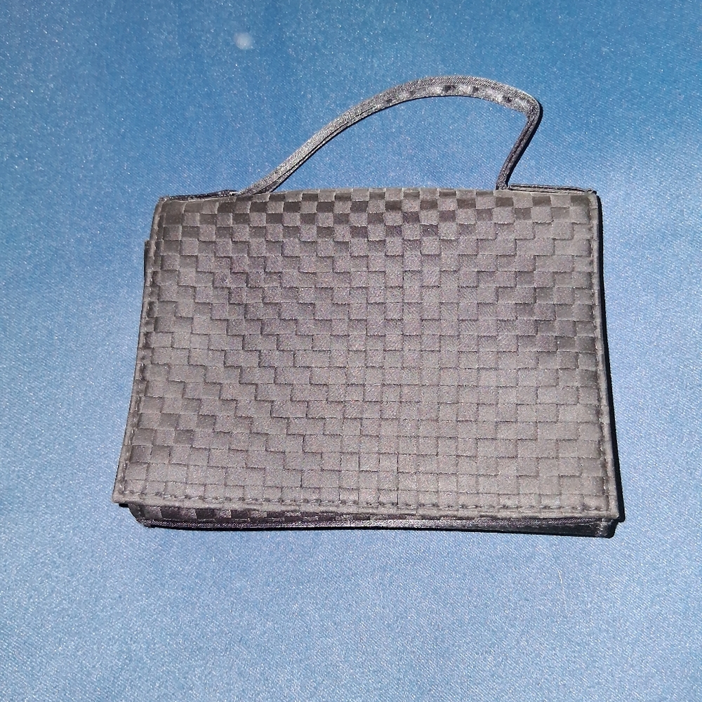 Elegant Black Woven Handbag